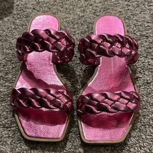 Dolce Vita Women's Braided Sandals in Metallic Magenta